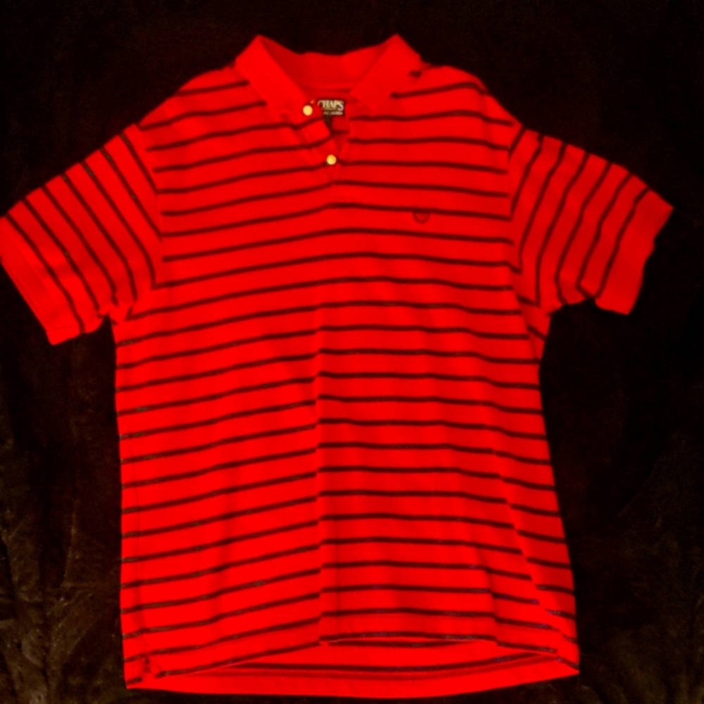 Ralph Lauren Red Polo with Blue stripes